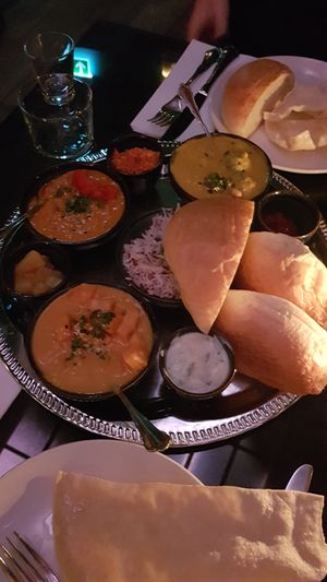 Vegan thali reveal at Kismet in Munich