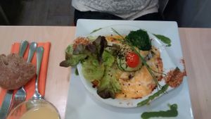 vegetarian option #5 of the Monday menu of the día at Yerbabuena - Bordadores in Madrid