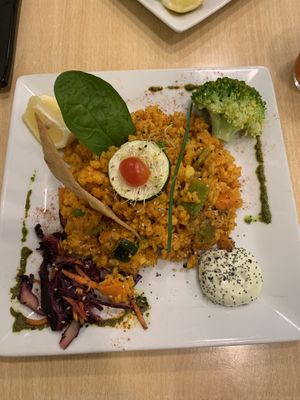 Paella vegana PERFECTAAAA  at Yerbabuena - Bordadores in Madrid