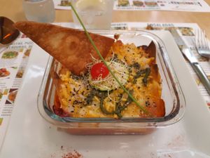 Main / Vegan enchilada at Yerbabuena - Bordadores in Madrid