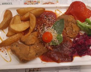 Seitan steak at Yerbabuena - Bordadores in Madrid