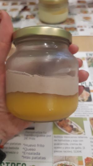 Vanilla and chocolate dessert at Yerbabuena - Bordadores in Madrid