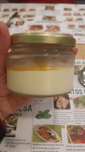 passion fruit mousse at Yerbabuena - Bordadores in Madrid