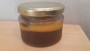 chocolate and vanilla dessert at Yerbabuena - Bordadores in Madrid