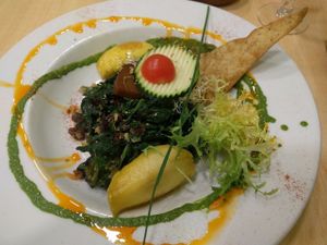 Spinach sautee Catalan style at Yerbabuena - Bordadores in Madrid