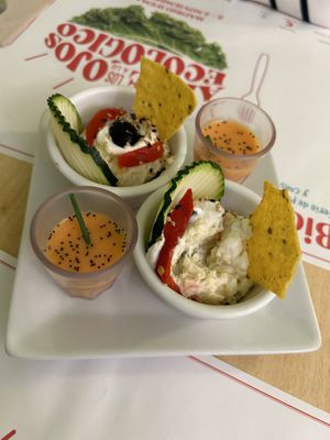 Complimentary vegan appetiser   at Yerbabuena - Bordadores in Madrid