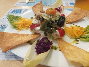 Menu of the day / starter / Oliver salad (vegan option) at Yerbabuena - Bordadores in Madrid