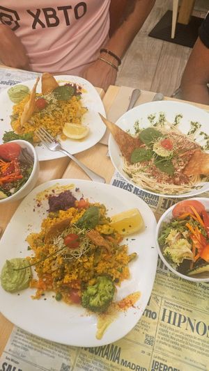 Paella ans pasta at Yerbabuena - Bordadores in Madrid