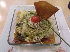 Main course / Chickpea moussaka at Yerbabuena - Bordadores in Madrid