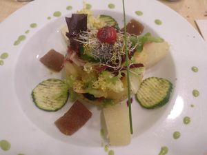 Menu of the day / First course / Timbal at Yerbabuena - Bordadores in Madrid