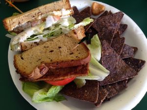 Farmacy sandwich - such well marinated tofu and the sauce! just make it awesome :) at Farmacy Health Bar in Wailuku