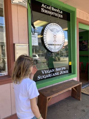 Super cute Logo at Farmacy Health Bar in Wailuku