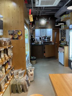 In the store - view looking in  at Spicebox Organics - Caine Rd in Hong Kong Island