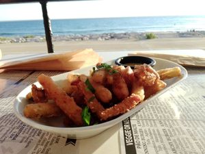 Tempura de Vegetais at Marcelino Beach Club in Costa Da Caparica
