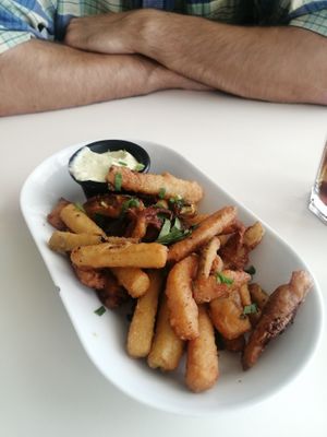 Tempura de vegetais (vegan) at Marcelino Beach Club in Costa Da Caparica