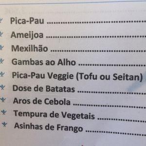 Typical Portuguese snack at Marcelino Beach Club in Costa Da Caparica