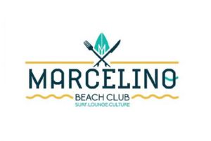 logo at Marcelino Beach Club in Costa Da Caparica
