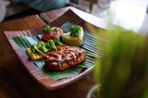 our vegan dish  at AA Juicery Cafe in Ubud