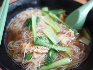 herbal soup bee hoon with mushroom  at Tian Xiang in Central Singapore
