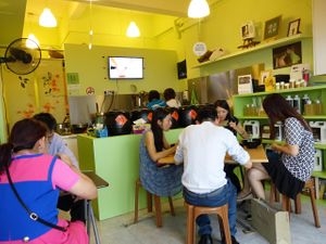 cafe interior decor at Tian Xiang in Central Singapore