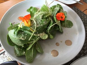 Caesar salad with almond cheese  at The Gothic in Belfast
