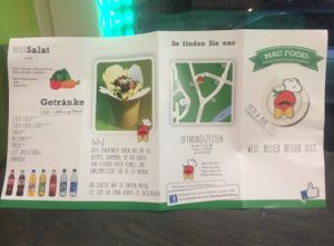 menu card at Mac Food in Marburg