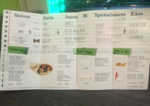 menu card at Mac Food in Marburg