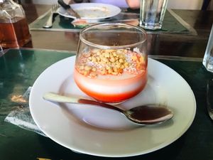 Vegan malabi at Pita Pita in El Pizzaiole in Granada