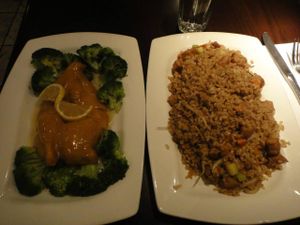 Big portions here! at Vegetarian's Paradise 2 in New York City