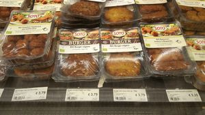 Veg burgers at NaturaSi in Caserta