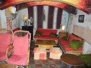 Downstairs seating at Gugar in Valletta