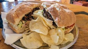 Bean burger at Gugar in Valletta