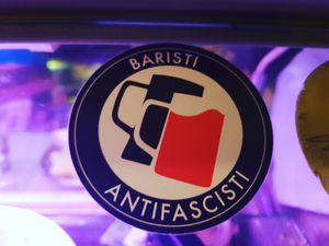 Antifa sticker at Gugar in Valletta