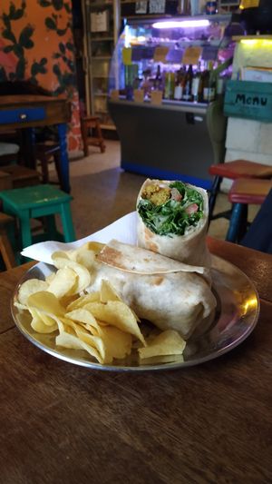 Cool small place in Valetta, nice falafel and chips, great price! at Gugar in Valletta