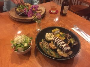 Chorizo y veggie parrilla at Siembra in Lima