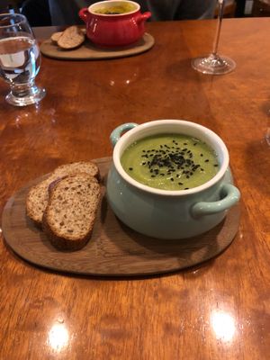 Vegan soup  at Siembra in Lima