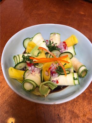 Tiradito nikkei at Siembra in Lima