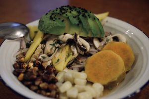 Great mushroom ceviche  at Siembra in Lima