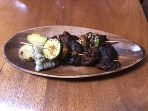 Anticuchos de seitán at Siembra in Lima