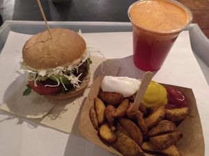 burger, fries and a smoothie at Burger Mel - Benavides in Tenerife