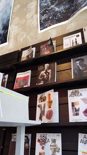 Magazines on display at Lost Weekend in Munich