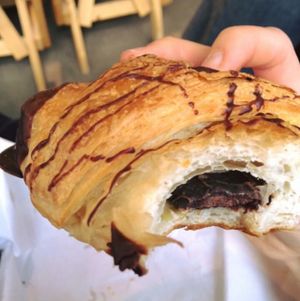 chocolate croissant at Lost Weekend in Munich
