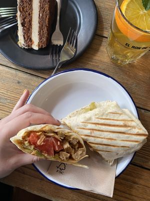 Chicken wrap   at Lost Weekend in Munich