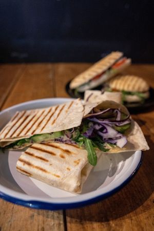 Hummus Wrap at Lost Weekend in Munich