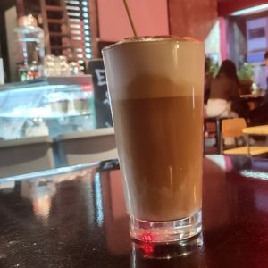 Almond coffee at Lost Weekend in Munich