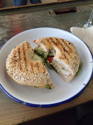 Bagel Veta & Tomato at Lost Weekend in Munich