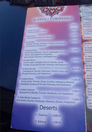 Neue Karte (29.04.25) at Shirin in Gottingen