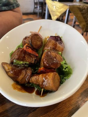 Tempeh skewers   at LuAnne's Wild Ginger in New York City