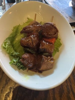 Seitan skewers  at LuAnne's Wild Ginger in New York City