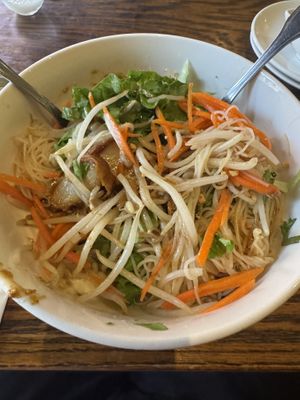Bo Bun noodle saladd  at LuAnne's Wild Ginger in New York City